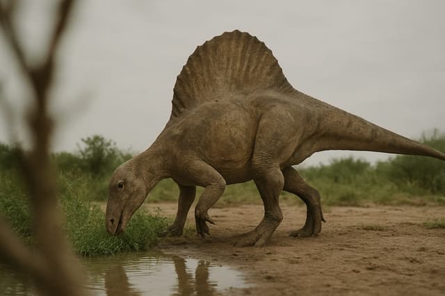 Ouranosaure : Grand herbivore avec une haute voile dorsale allongée
