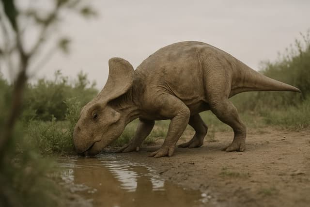 Protocératops : Petit dinosaure à bec de perroquet et large collerette osseuse